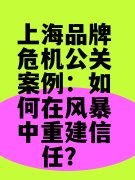 上海品牌危机公关案例:如何在风暴中重建信任?