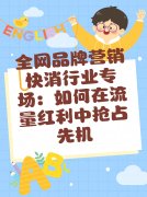 全网品牌营销快消行业专场:如何在流量红利中抢占先机